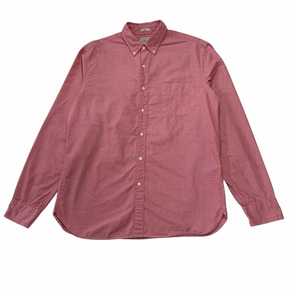 J. Crew Other - J.Crew Slim Fit Casual Cotton Oxford Button Down In Light Heather Red Large